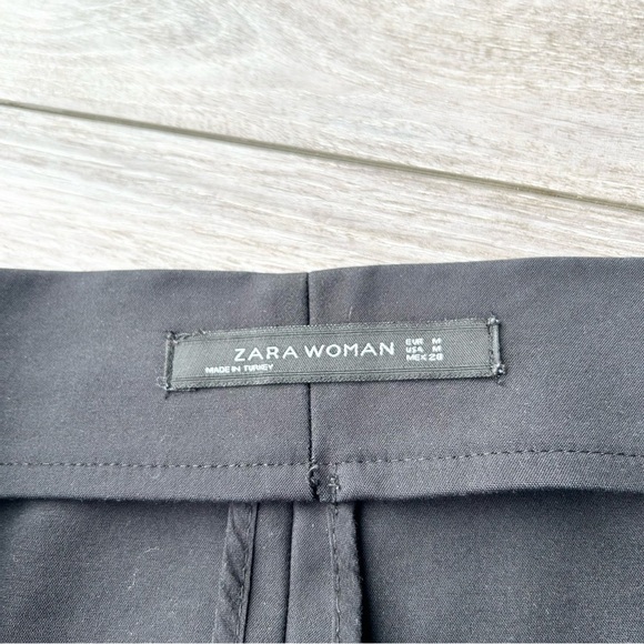 Zara  Stretchy Black Knee Length Skirt - Picture 6 of 9